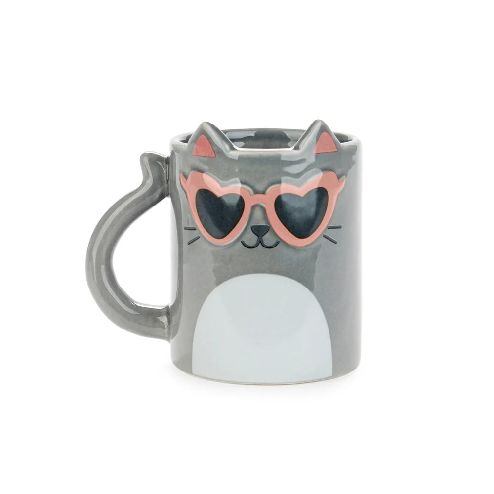 Balvi - Cool Cat Mug, Gray, 350 ml, Ceramic