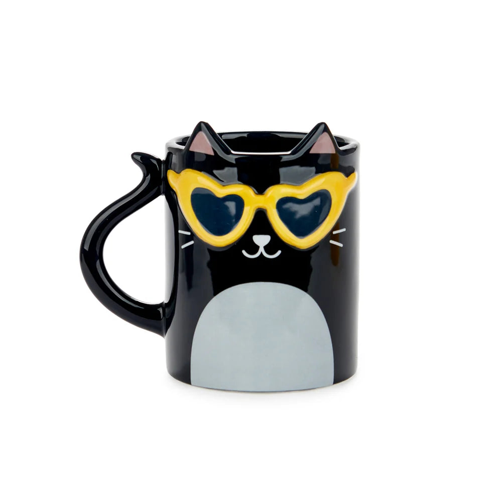 Balvi - Cool Cat Mug, Black, 350 ml, Ceramic