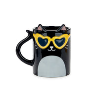Balvi - Cool Cat Mug, Black, 350 ml, Ceramic