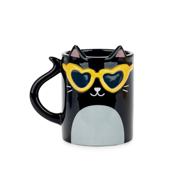 Balvi - Cool Cat Mug, Black, 350 ml, Ceramic