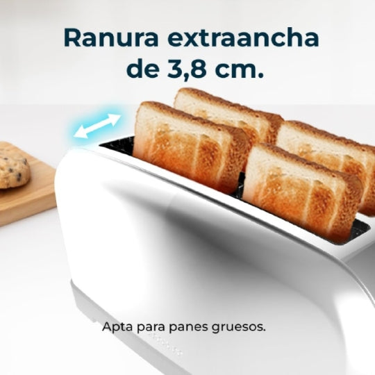 Cecotec - Tostador Vertical Toastin' Time 1500 Inox