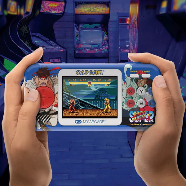 My Arcade VIDEO GAME - POCKET PLAYER PRO+ TRAVEL CASE SUPER STREET FIGHTER II PORTABLE GAMING SYSTEM WITH CASE
