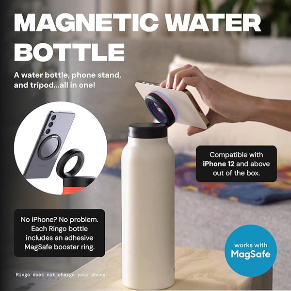 Ringo - Water Bottle - 32 Oz - Screw Lid /Booster Ring - Pink