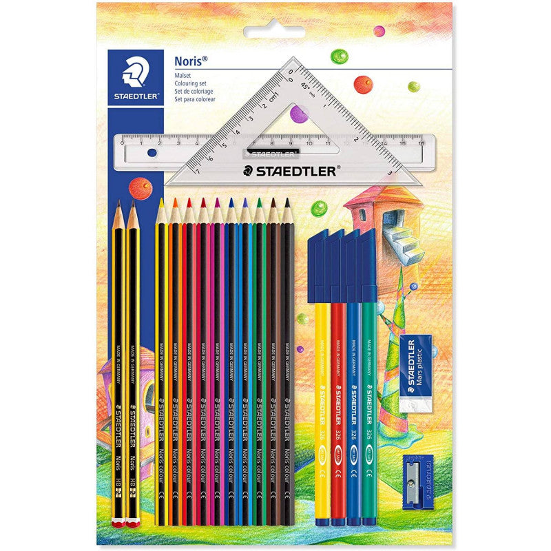 Staedtler Noris Set With Ruler And Square Set