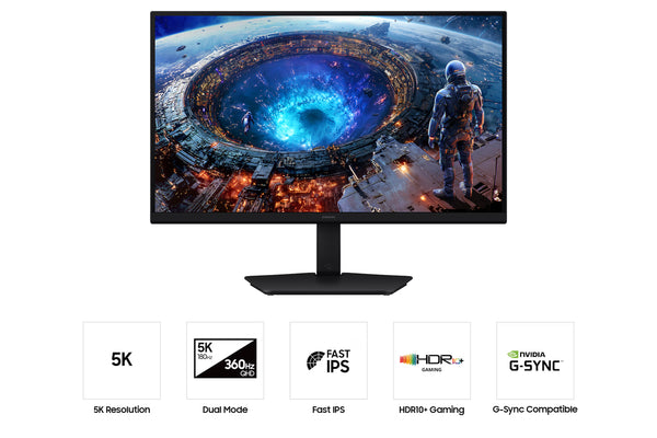 Samsung - 27" IPS 5K 180Hz / 2K 360Hz Flat 1Ms