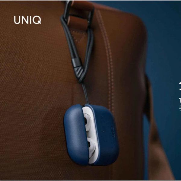 UNIQ TERRA GENUINE LEATHER AIRPODS PRO 2ND GEN (2022) CASE - SPACE BLUE