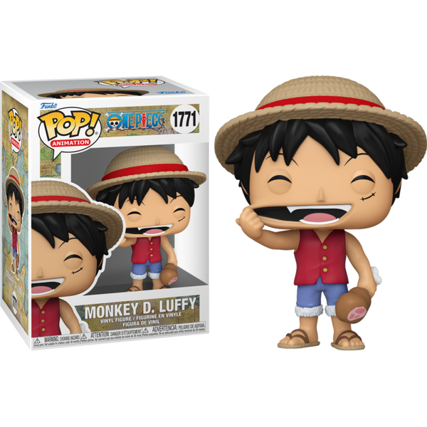 Funko Pop Animation One Piece Monkey D. Luffy with Meat #1771 Vinyl Figure, 4.3 in