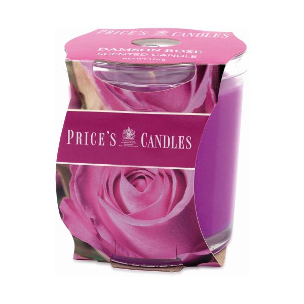 Prices Boxed Candle Jar 170g Burning time 45H Damson Rose