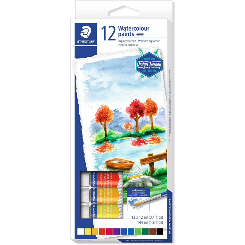 Staedtler Watercolour Paints - Assorted Colours Pack Of 12