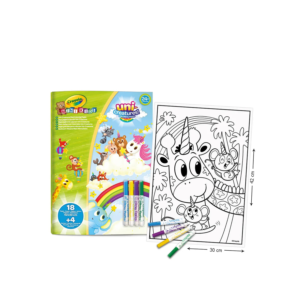 Crayola Maxi Coloring Pages & Markers Uni-Creatures