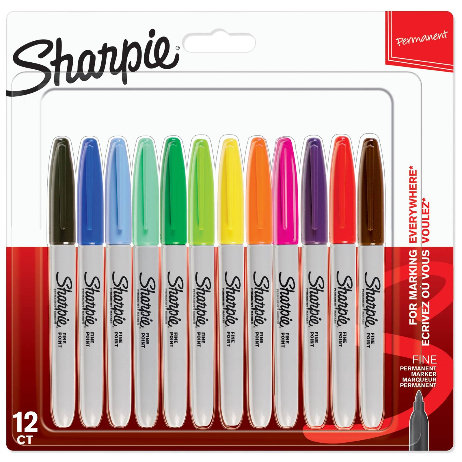 Sharpie Parment Marker Fine 12 Colors