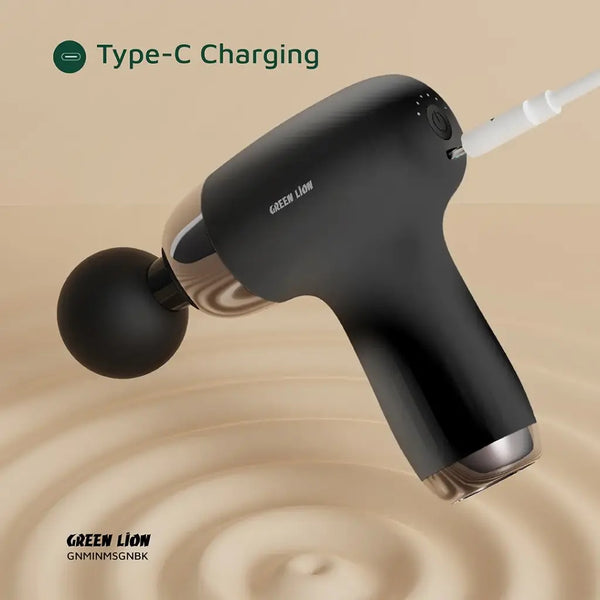 Green Lion Mini Massage Gun 6 Speed Levels - Black