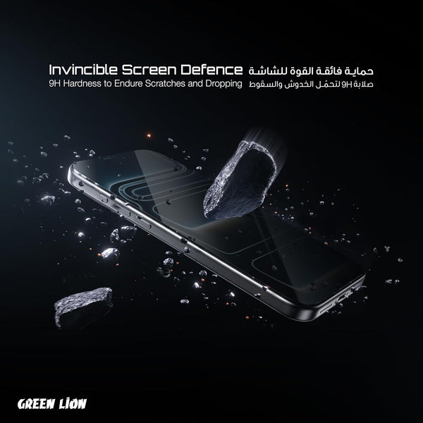 Green Lion Compatible with iPhone 17 Air Glass,3D Pv-Pet Pro Full Curved Screen Protector - Black
