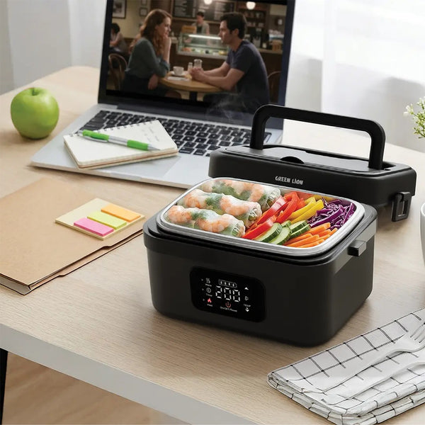 Green Lion Portable Lunch Box Ll Rechargeable 8000mAh -Black