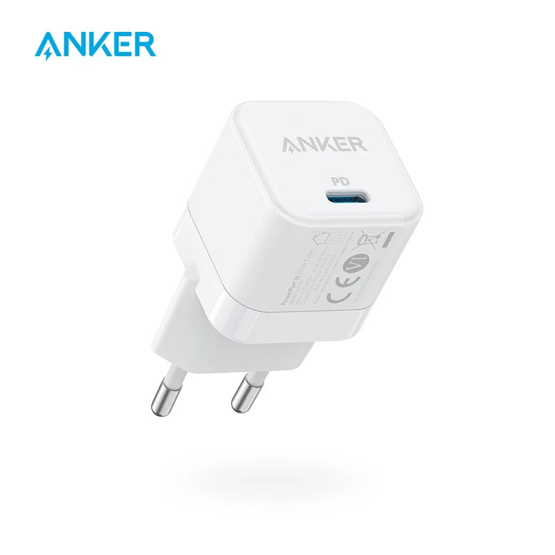 Anker PowerPort III 20W Cube USB-C PD Wall Charger White