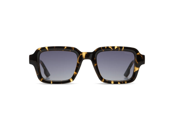 Komono Lionel Rectangular Sunglasses in Dark Tortoise, Smoke Gradient Cat 3 UV400 Lenses