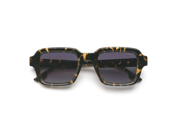 Komono Lionel Rectangular Sunglasses in Dark Tortoise, Smoke Gradient Cat 3 UV400 Lenses