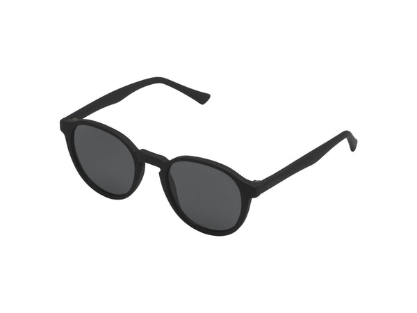 Komono Liam Sunglasses in Carbon, Slightly Rounded Bio Nylon Frame, Smoke Cat 3 UV400 Lenses