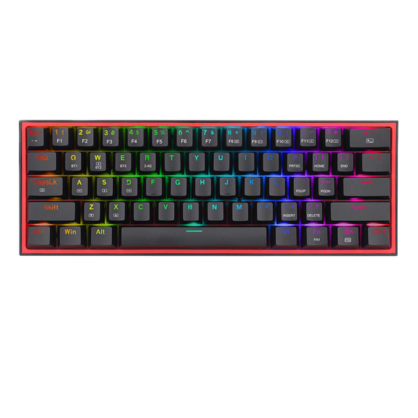 Redragon Fizz Pro K616 RGB Black - Bluetooth 2.4G Wired Keyboard