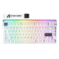 Attack Shark - R85 HE Magnetic Switch Keyboard, 75% Rapid Trigger, Wired 8000Hz, White