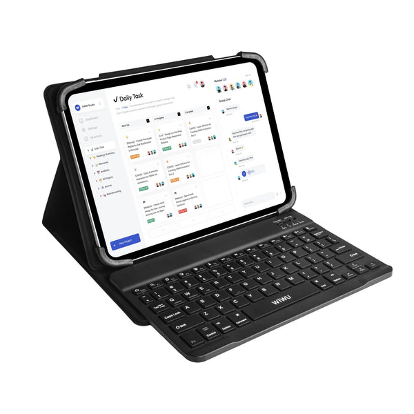 Wiwu Universal Keyboard Case 9 & 11 Inch Tablet Folio Cover - Black