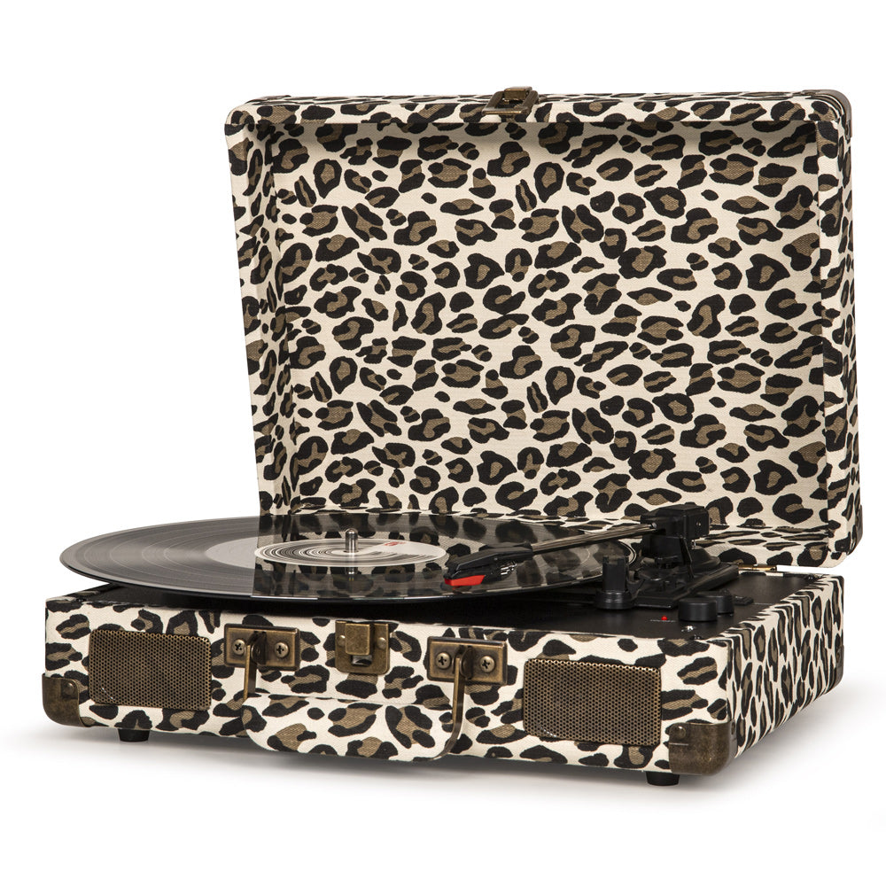 Crosley Cruiser Deluxe - Portable Vinyl Turntable - Leopard