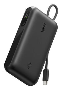 شاحن متنقل Belkin UltraCharge سعة 10 آلاف مللي أمبير - كابل مدمج وشاشة عرض - أسود