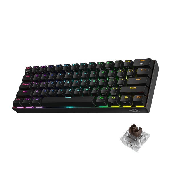 Redragon K530 Pro Draconic 60% Black - Compact RGB Wireless Keyboard
