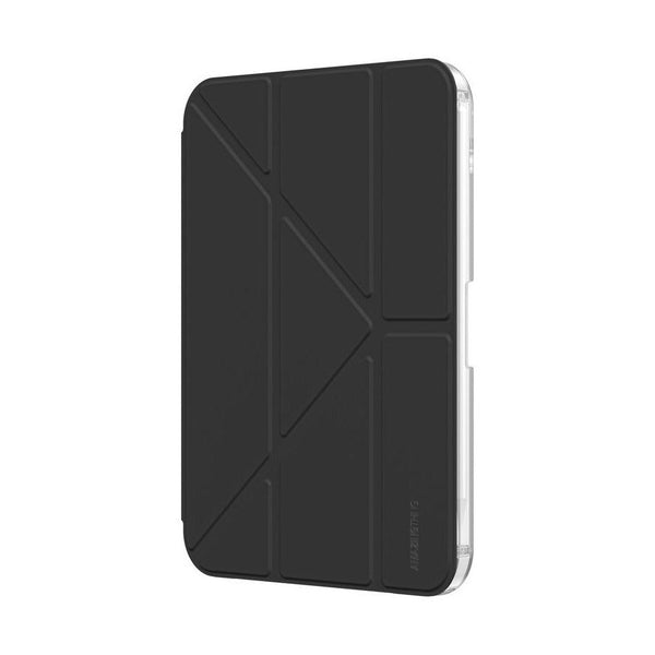 Amazingthing Minimal Folio iPad Mini 7 Black - Leather Stand Case