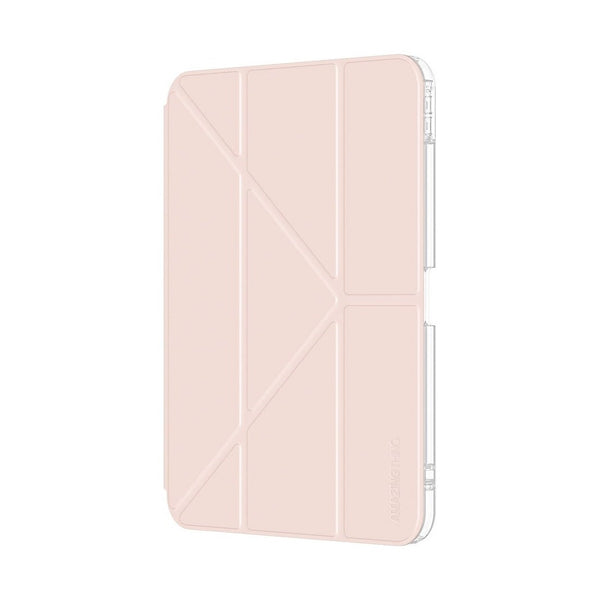 Amazingthing Minimal Case iPad Air 11 Pink - Clear Pencil Slot Cover