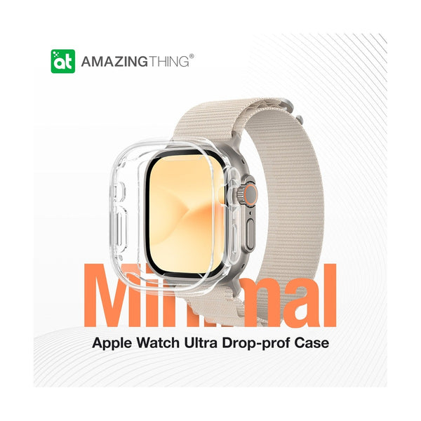Amazingthing Minimal Apple Watch Ultra 49mm Clear - Drop Proof Case