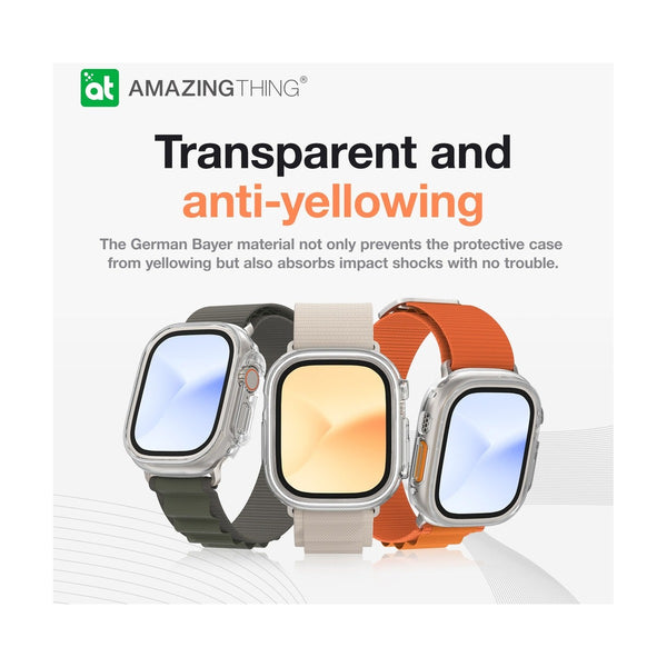Amazingthing Minimal Apple Watch Ultra 49mm Clear - Drop Proof Case