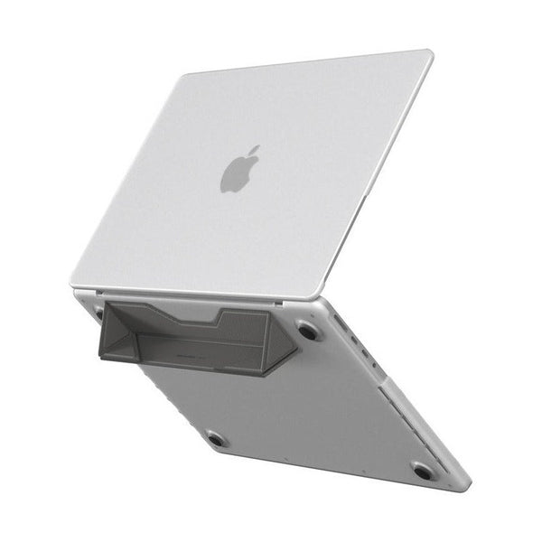 AT MARSIX PRO MACBOOK 14 PRO CASE WITH MAGNETIC STAND - MATTE CLEAR+GREY