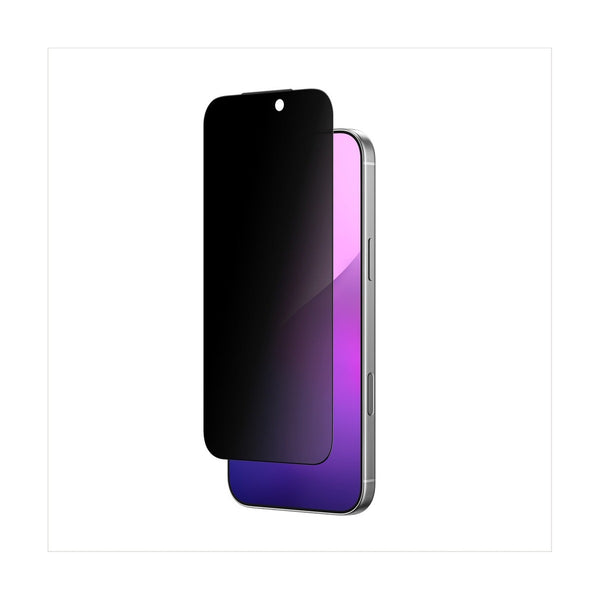 AT IPHONE 17 PRO 6.3 3D FULLY COVERED FUSION DUST FILTER TITAN PRIVACY GLASS - PRIVACY