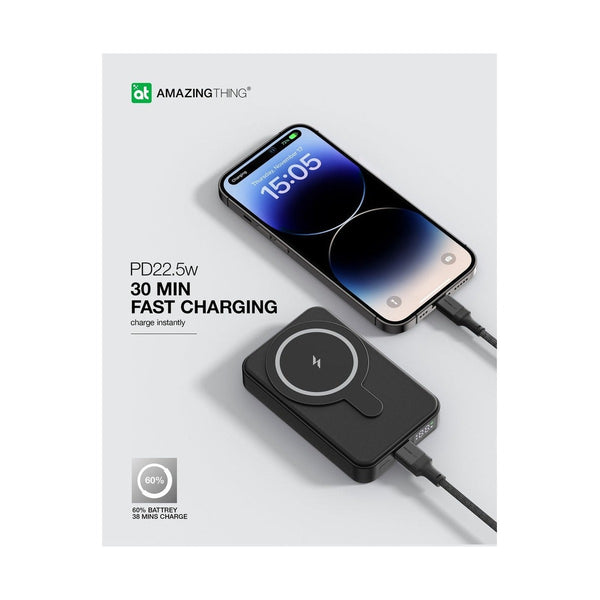 AT THUNDER PRO MAG PD 10000mAh POWER BANK WITH HOLDER - BLACK