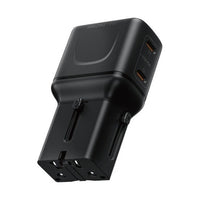 AT EXPLORER PRO 45W MAX 2C PORTS TRAVEL CHARGER - BLACK