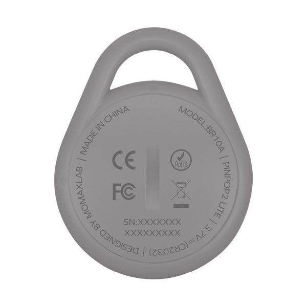 MOMAX PINPOP² LITE FIND MY TRACKER COMPATIBLE WITH APPLE FIND MY & ANDROID FIND MY DEVICES - GREY
