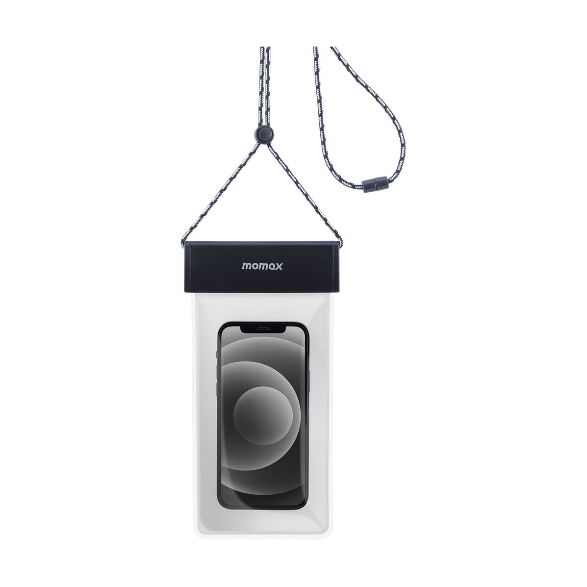MOMAX WATERPROOF POUCH UNIVERSAL WITH NECK STRAP - SPACE GREY