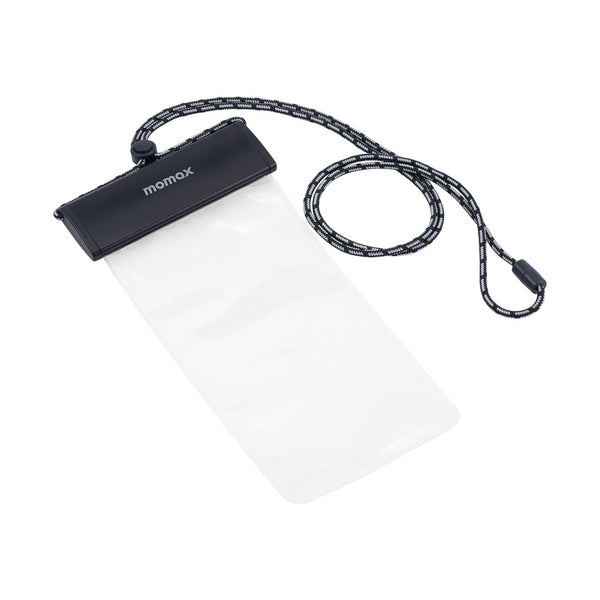 MOMAX WATERPROOF POUCH UNIVERSAL WITH NECK STRAP - SPACE GREY