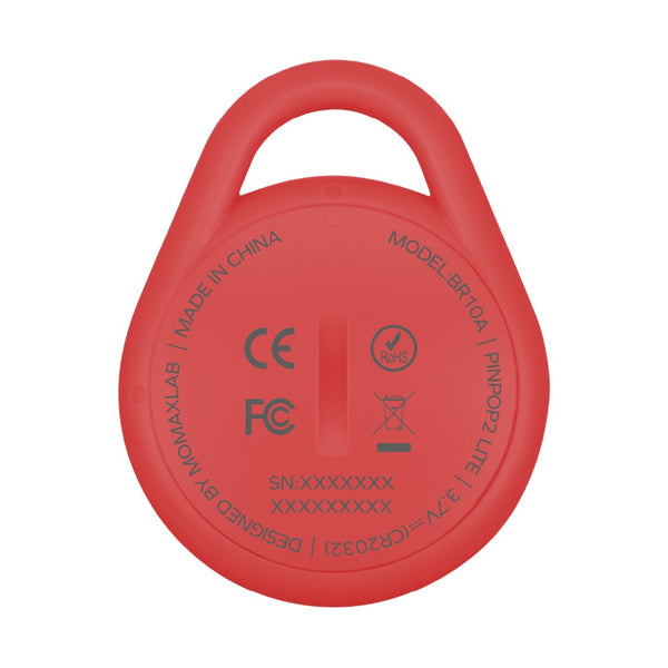MOMAX PINPOP² LITE FIND MY TRACKER COMPATIBLE WITH APPLE FIND MY & ANDROID FIND MY DEVICES - RED