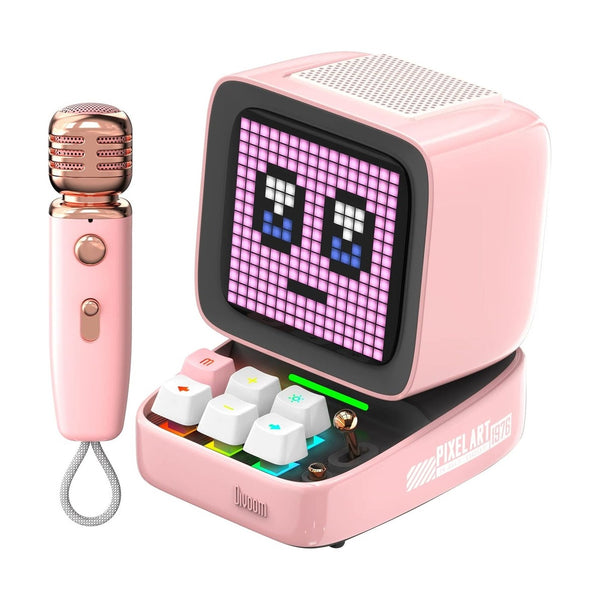 Divoom DitooMic Bluetooth Speaker Microphone Karaoke Function - Pink