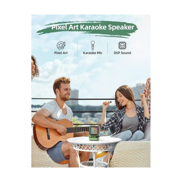 Divoom DitooMic Bluetooth Speaker Microphone Karaoke Function - Green