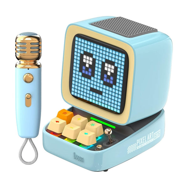 Divoom DitooMic Bluetooth Speaker Microphone Karaoke Function - Blue