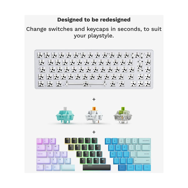 Glorious GMMK V2 65% Keyboard (Barebones) - White