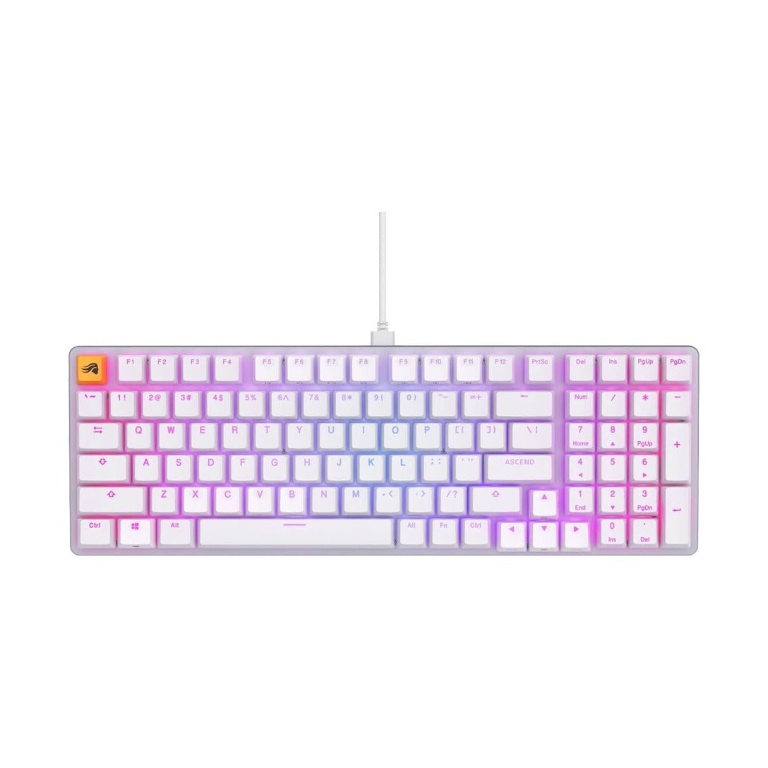 Glorious GMMK 2 Full Size Barebones ANSI White - Hot Swap Aluminum