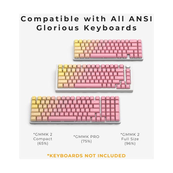 Glorious GPBT Keycaps - Pink Grapefruit - Forge
