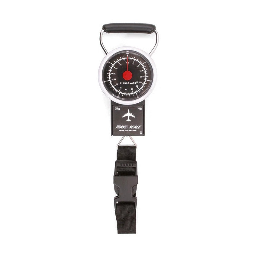 Kikkerland Travel Luggage Scale - 35 kg Mechanical Baggage Weigher