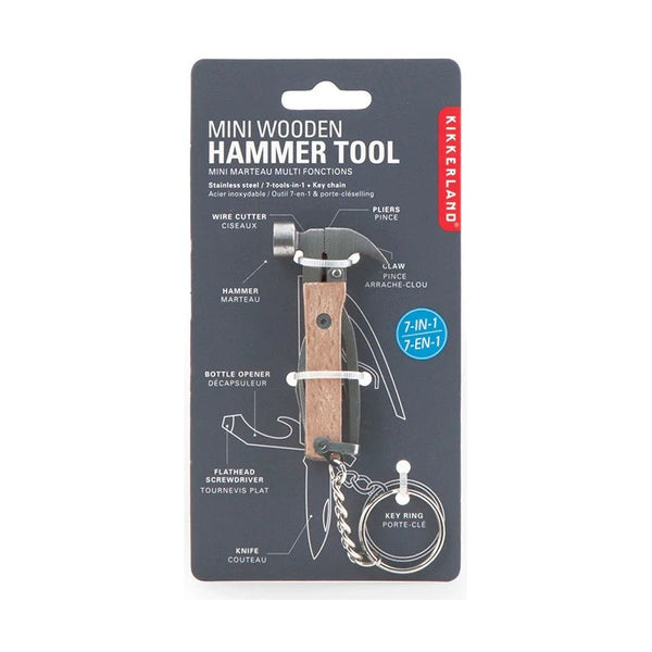 Kikkerland WOOD MINI HAMMER TOOL