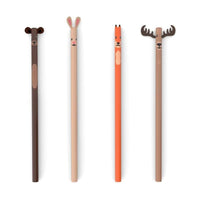Kikkerland WOODLAND PENCIL S/4
