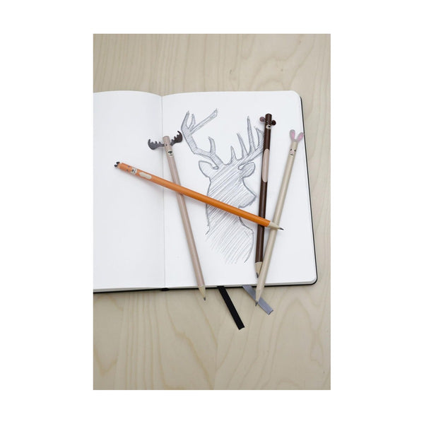 Kikkerland WOODLAND PENCIL S/4